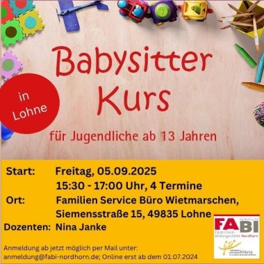Babysitter Kurs Lohne 1325c - 1